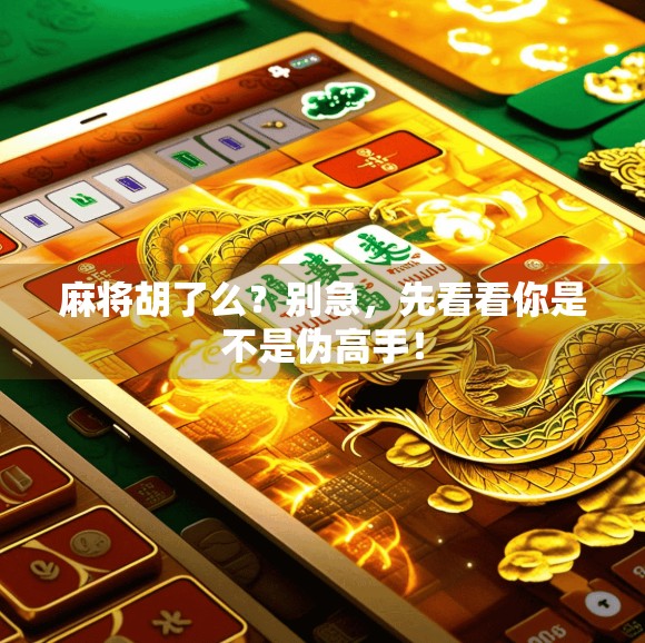 麻将胡了么？别急，先看看你是不是伪高手！
