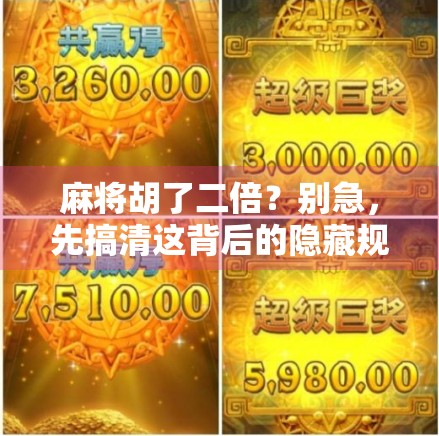 麻将胡了二倍？别急，先搞清这背后的隐藏规则！