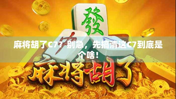 麻将胡了C7？别急，先搞清这C7到底是个啥！