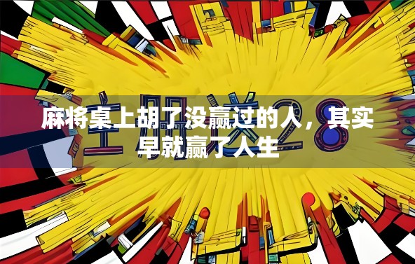 麻将桌上胡了没赢过的人，其实早就赢了人生