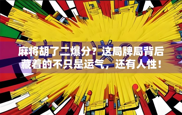 麻将胡了二爆分？这局牌局背后藏着的不只是运气，还有人性！
