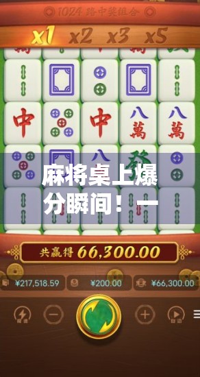麻将桌上爆分瞬间！一场胡牌背后的运气与心机全揭秘！