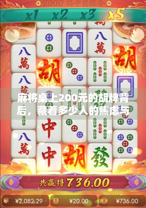 麻将桌上200元的胡牌背后，藏着多少人的焦虑与梦想？