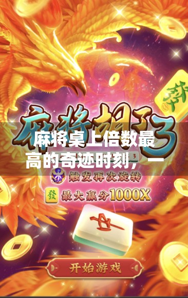 麻将桌上倍数最高的奇迹时刻,一局胡牌,从负债到翻身的逆袭人生