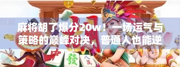 麻将胡了爆分20w！一场运气与策略的巅峰对决，普通人也能逆袭的奇迹时刻！