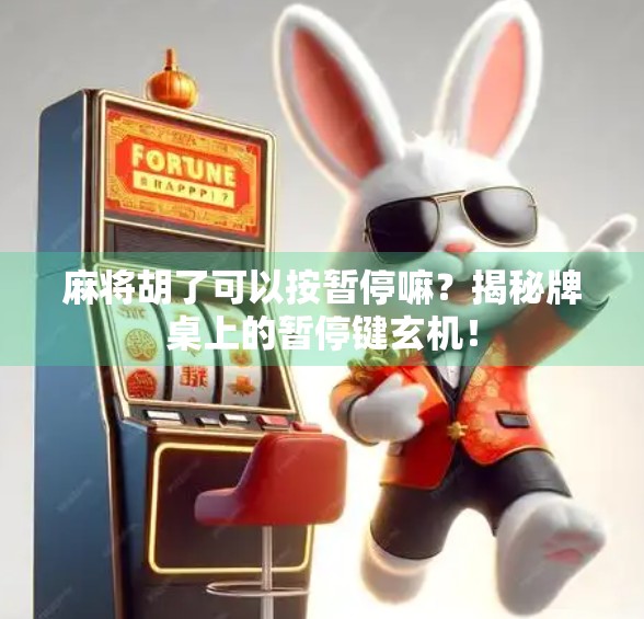 麻将胡了可以按暂停嘛?揭秘牌桌上的暂停键玄机!