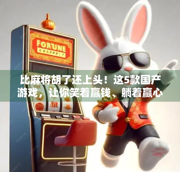 比麻将胡了还上头！这5款国产游戏，让你笑着赢钱、躺着赢心！