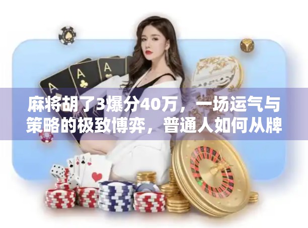 麻将胡了3爆分40万，一场运气与策略的极致博弈，普通人如何从牌桌上逆袭？