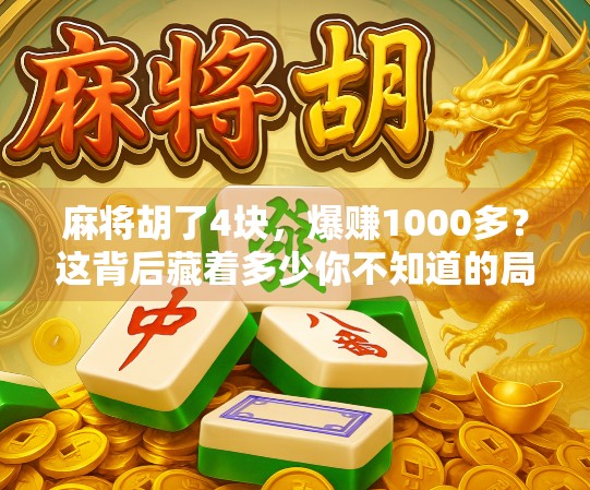 麻将胡了4块，爆赚1000多？这背后藏着多少你不知道的局！